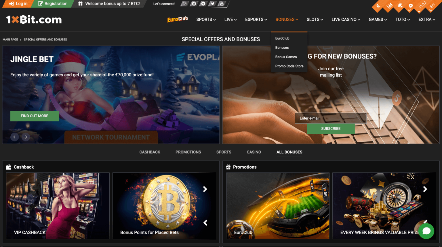 1xBit Bitcoin Casino Bonus & promos