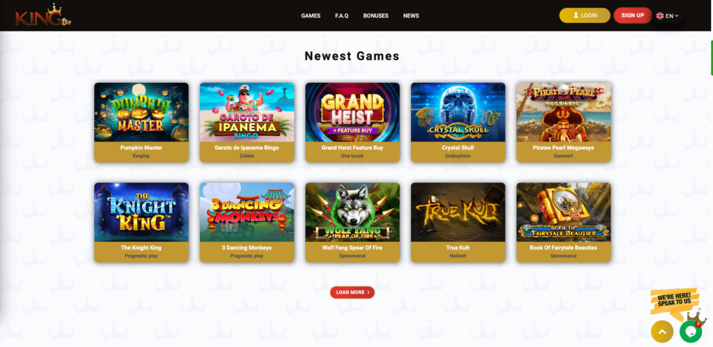 Kingbit Crypto Casino Games