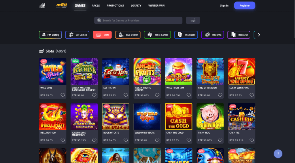 mBit Bitcoin Casino Games