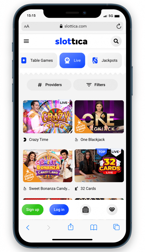 Slottica bitcoin casino on mobile